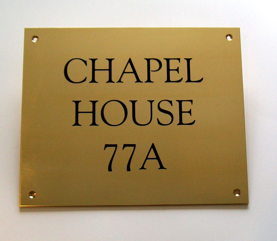 Brass House Signs BRASS PLAQUES