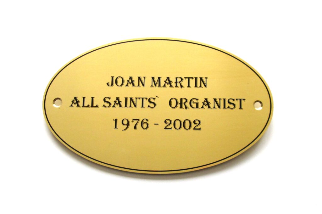 oval plaque