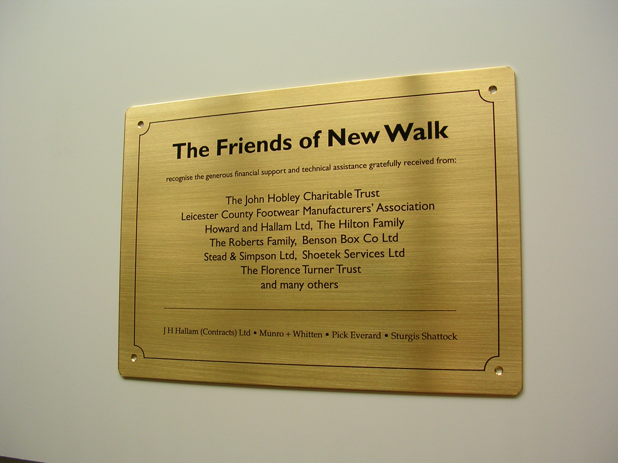 Brushed Face Brass Plaque BRASS PLAQUES